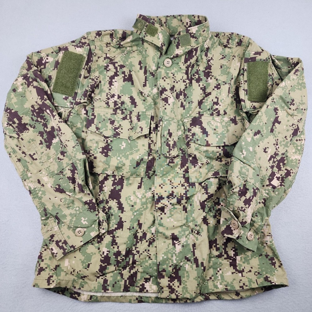 US Navy Blouse 32 Short Green Camo NWU Type III Working Uniform Top Seals
